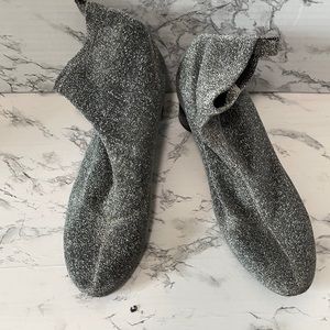 ZARA SLIVER MESH ANKLE BOOTS WOMENS SIZE 41 SIZE 10